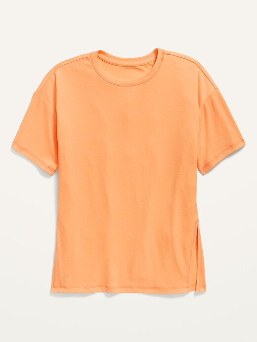 UltraLite Go-Dry Rib-Knit Tunic T-Shirt for Girls 