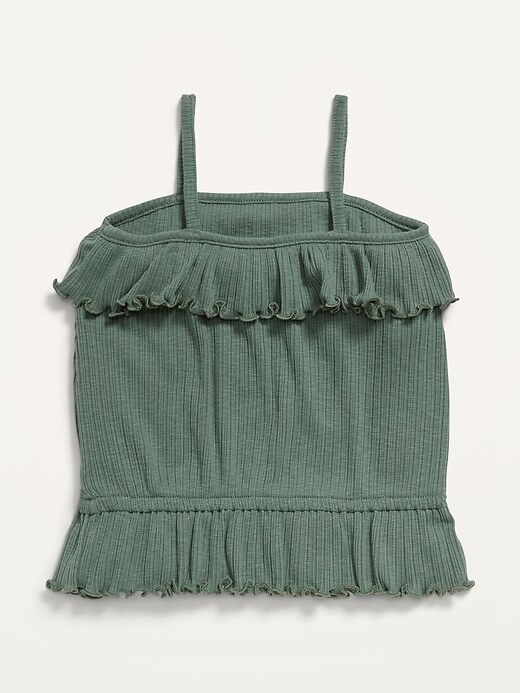 View large product image 2 of 2. Ruffled Rib-Knit Peplum-Hem Cami for Toddler Girls