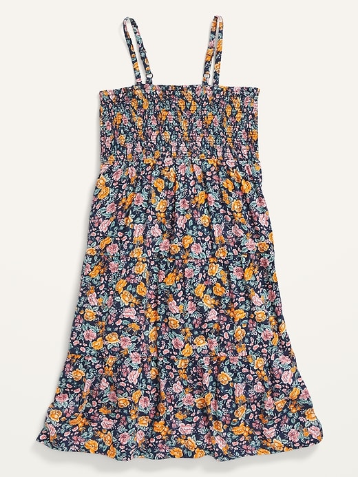 View large product image 1 of 1. Floral Sleeveless Tiered Swing Dress for Girls