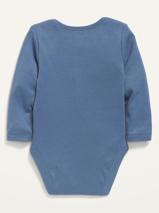 View large product image 2 of 2. Unisex Long-Sleeve "One" Birthday-Graphic Bodysuit for Baby