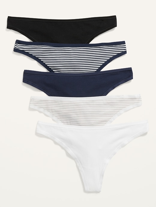 Old Navy Jersey Thong Underwear 5-Pack for Women. 1