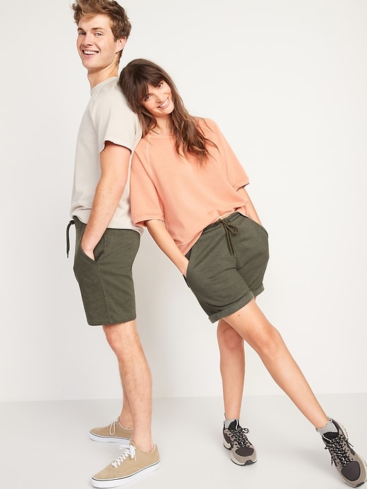 View large product image 1 of 2. Gender-Neutral Sweat Shorts for Adults-- 7-inch inseam