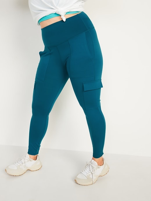High-Waisted PowerSoft 7/8 Cargo Leggings, Old Navy