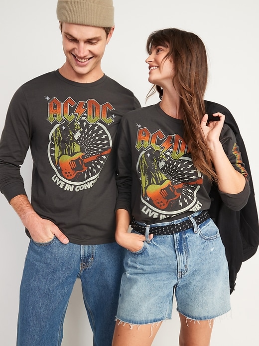 View large product image 1 of 2. AC/DC&#153 Gender-Neutral Graphic Long-Sleeve T-Shirt for Adults