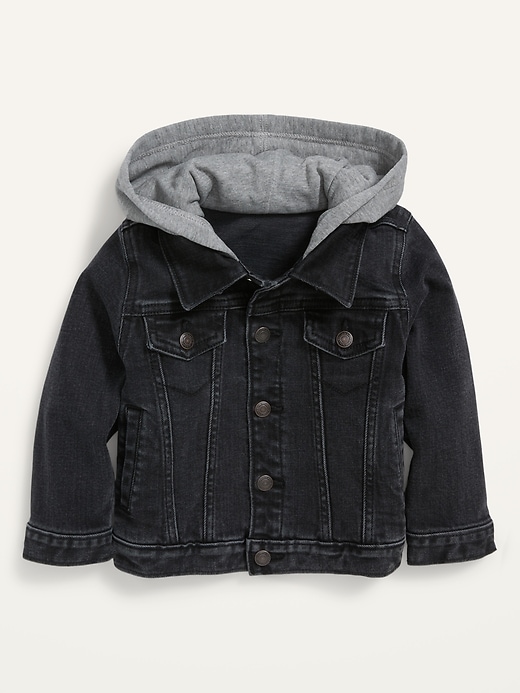 View large product image 1 of 2. Hooded Jean Trucker Jacket for Toddler Boys