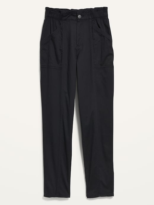 Image number 4 showing, High-Waisted Garment-Dyed Utility Pants