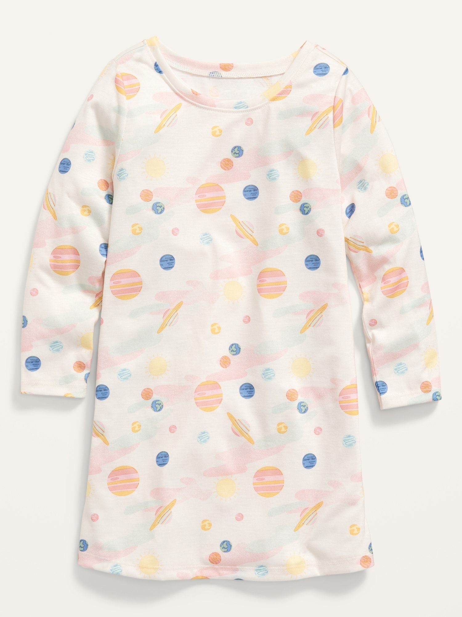 Printed Long-Sleeve Nightgown for Toddler Girls