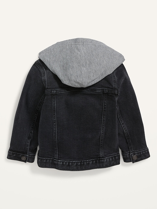 View large product image 2 of 2. Hooded Jean Trucker Jacket for Toddler Boys