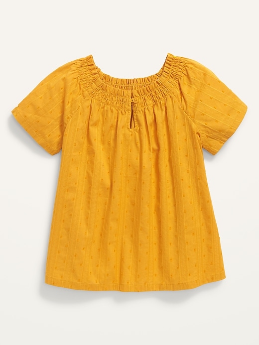 View large product image 2 of 2. Short-Sleeve Clip-Dot Swing Top for Toddler Girls