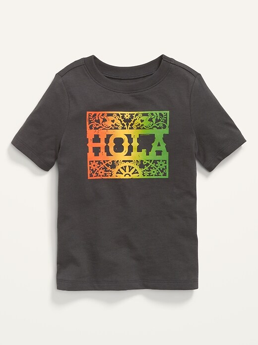 Old Navy Matching "Hola" Graphic Unisex T-Shirt for Toddler. 1