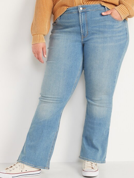 mid rise light wash jeans