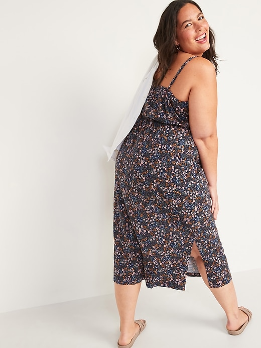 Image number 8 showing, Waist-Defined Floral Midi Cami Dress