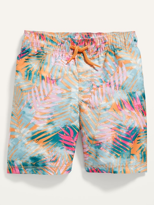 View large product image 1 of 2. Functional-Drawstring Swim Trunks for Toddler Boys