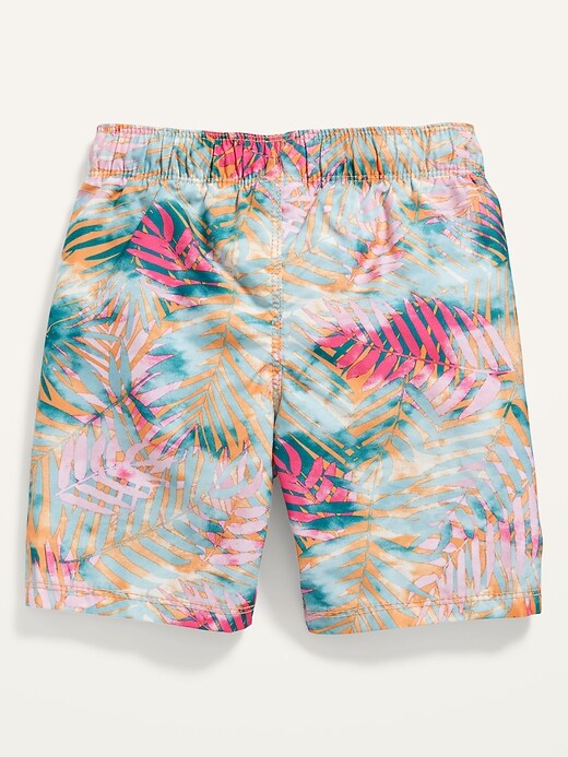 View large product image 2 of 2. Functional-Drawstring Swim Trunks for Toddler Boys
