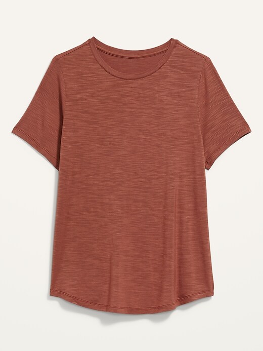 Image number 4 showing, Luxe Slub-Knit T-Shirt for Women