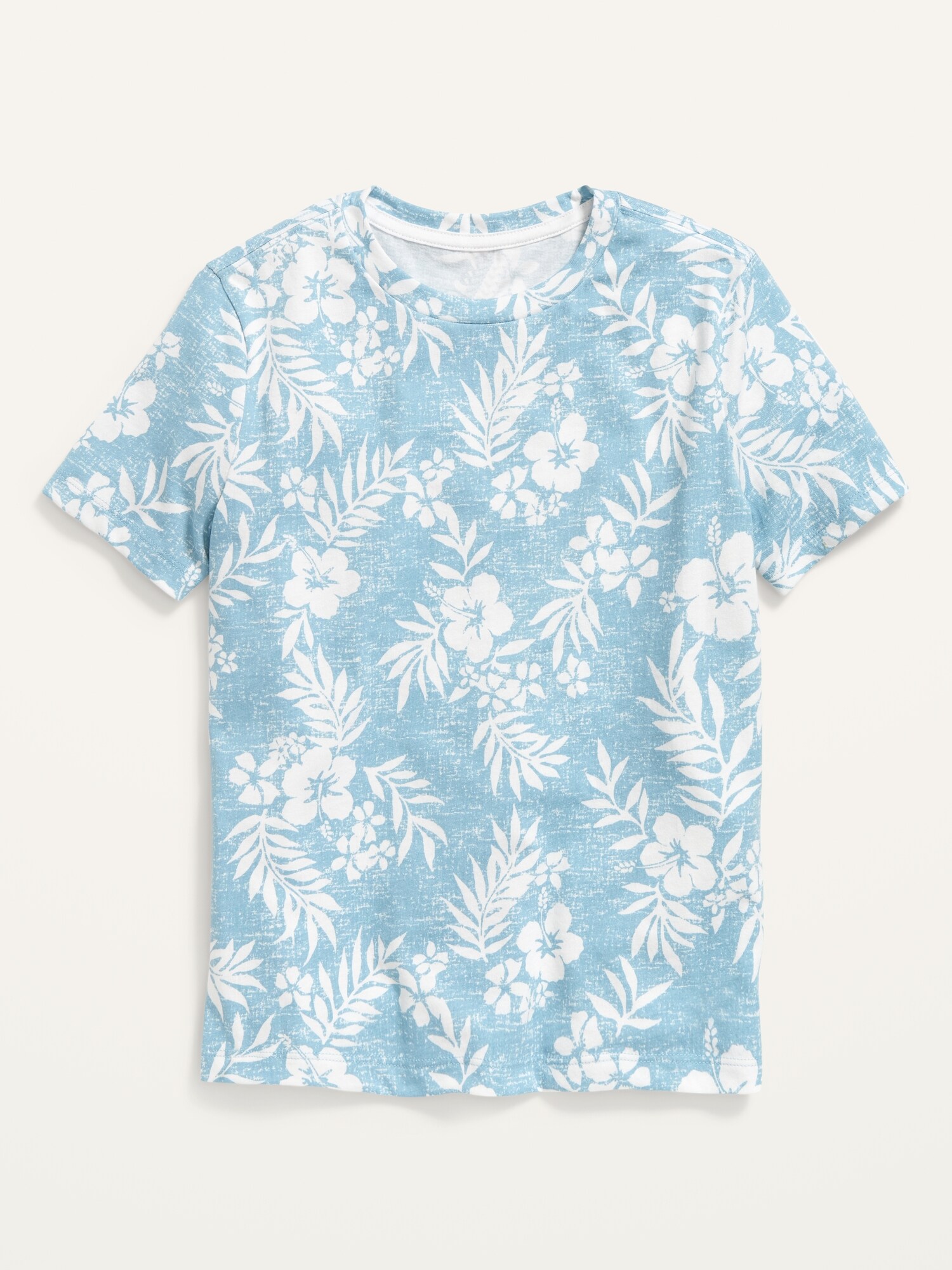 Loose Fit Printed T-shirt - Green/flowers - Men