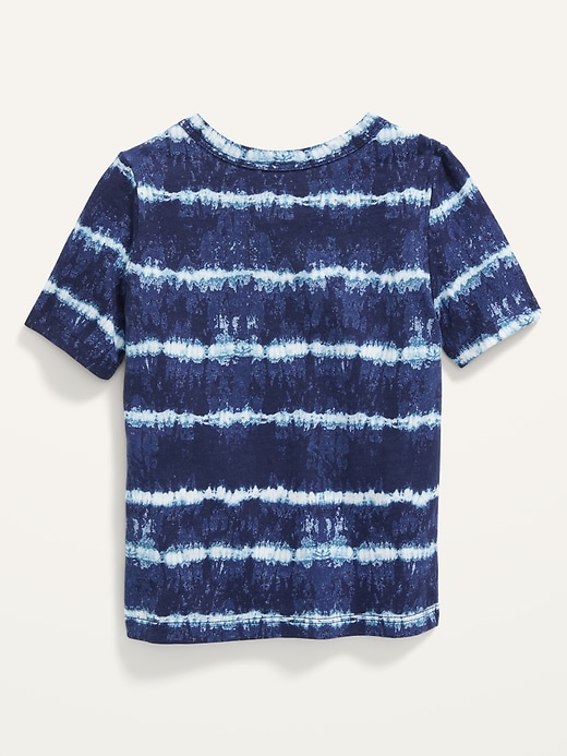 View large product image 2 of 2. Americana Short-Sleeve Tie-Dye Stripe T-Shirt for Toddler Boys