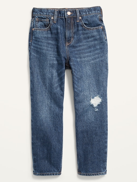 High-Waisted Slouchy Straight Ripped Jeans for Girls | Old Navy