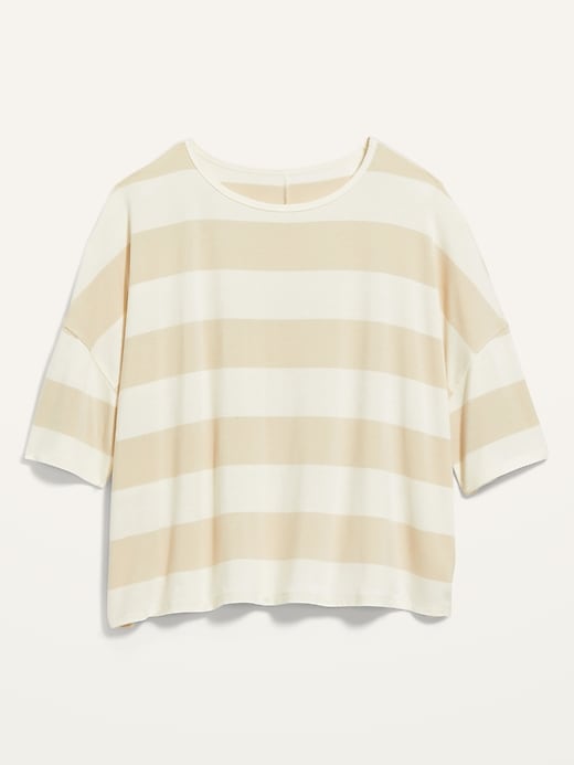 Image number 4 showing, Oversized Luxe Striped T-Shirt