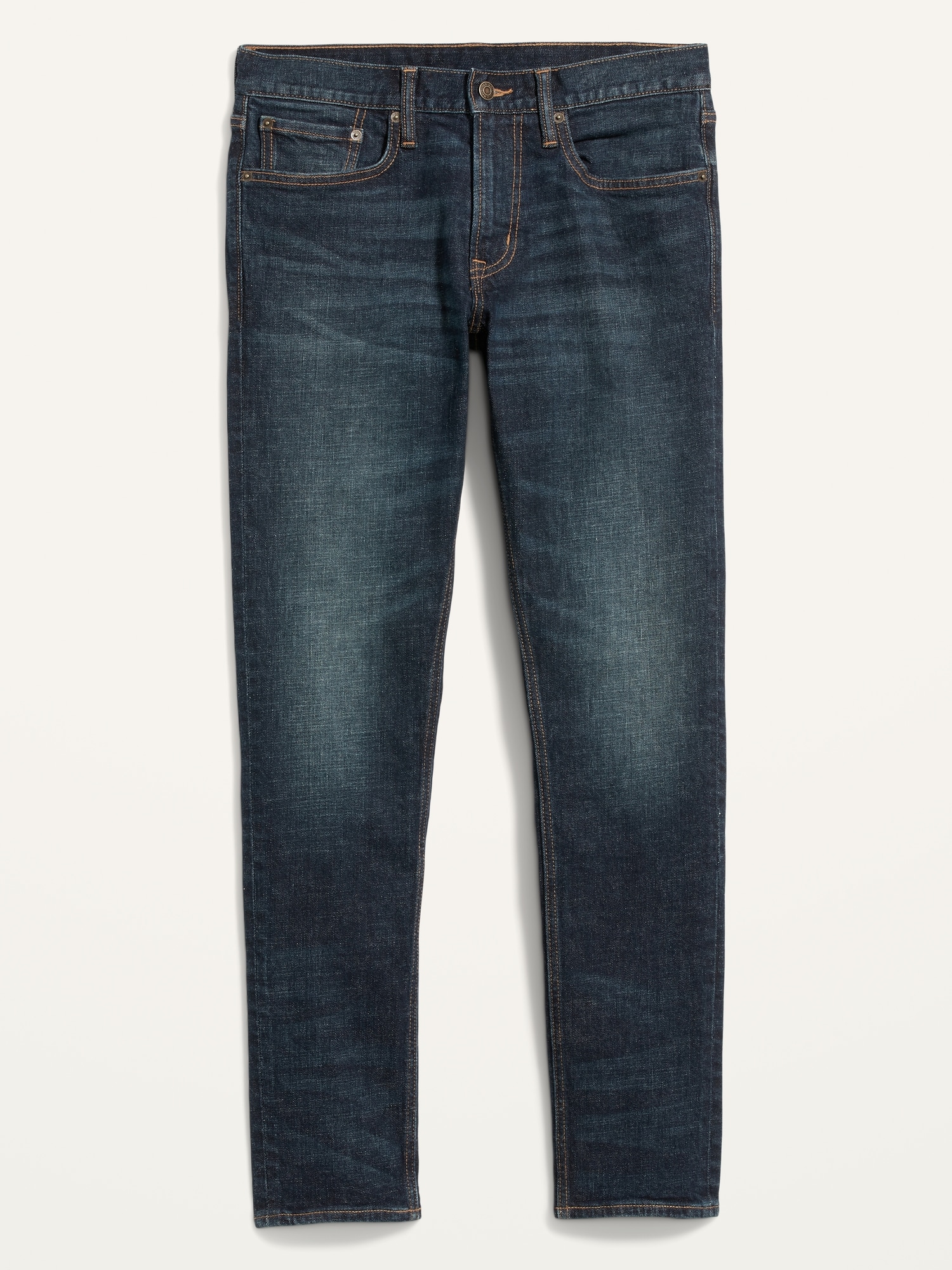 Skinny Built-In Flex Dark-Wash Jeans