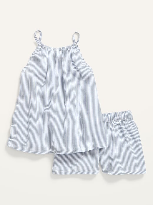 Sleeveless Pinstripe A-Line Top and Shorts Set for Toddler Girls | Old Navy