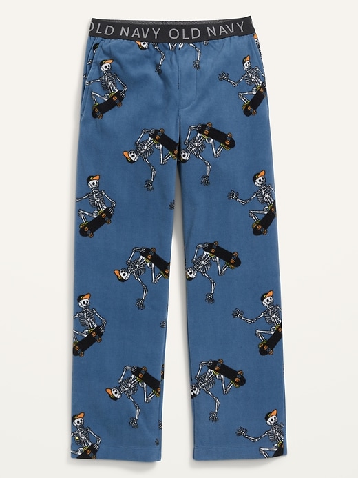 View large product image 1 of 1. Printed Micro Fleece Pajama Pants For Boys