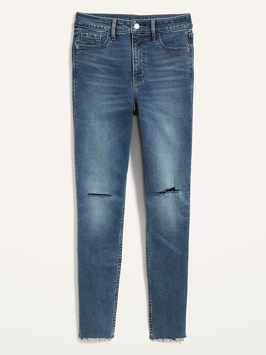 Image number 4 showing, Extra High-Waisted Rockstar 360° Stretch Super Skinny Ripped Ankle Jeans for Women