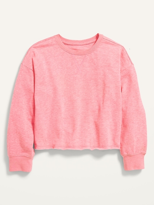View large product image 2 of 3. Vintage Slouchy Raw-Hem Sweatshirt for Girls