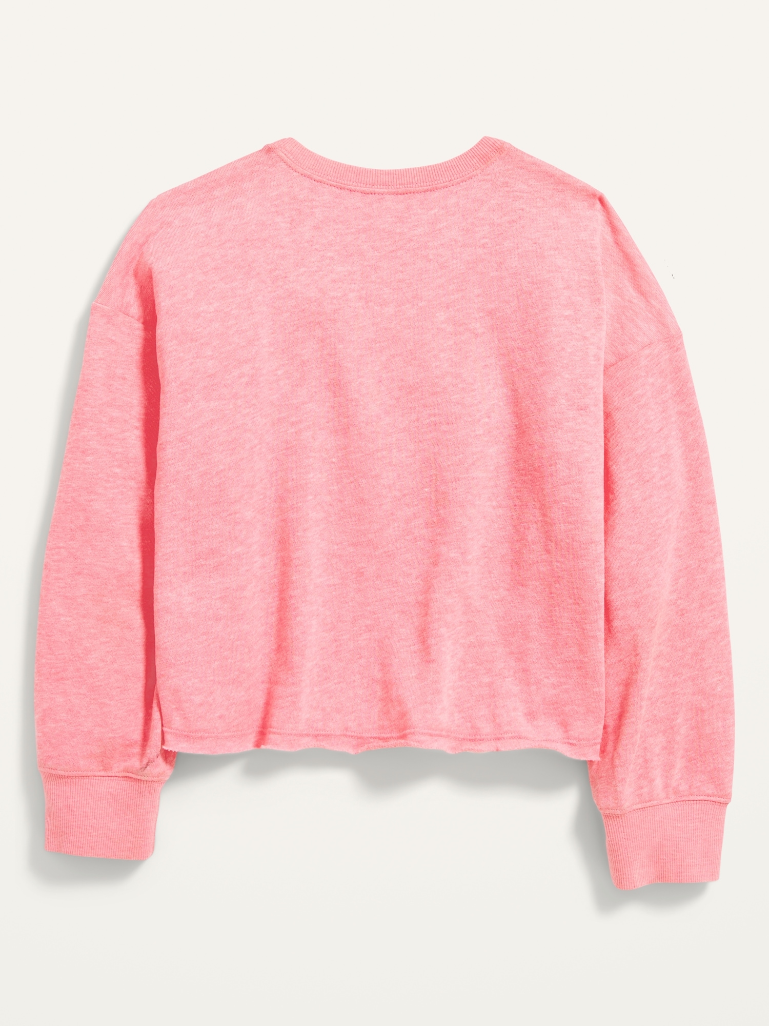 Vintage Slouchy Raw-Hem Cropped Sweatshirt for Girls | Old Navy