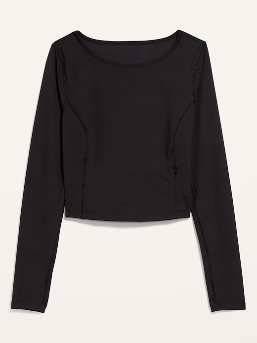 Image number 4 showing, PowerSoft Long-Sleeve Cropped Performance Top for Women