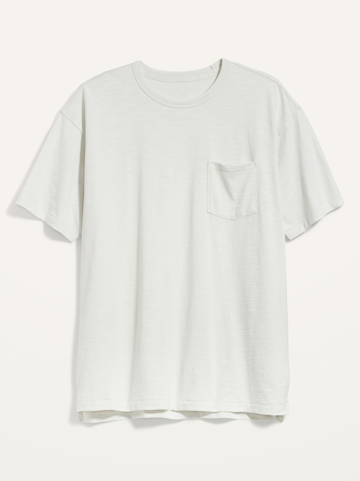 Oversized Slub-Knit Pocket T-Shirt for Men