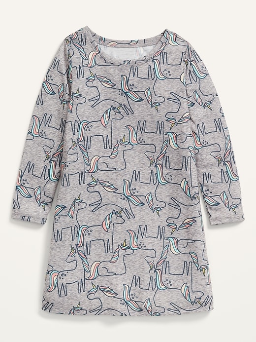 Old Navy Printed Long-Sleeve Nightgown for Toddler Girls. 1