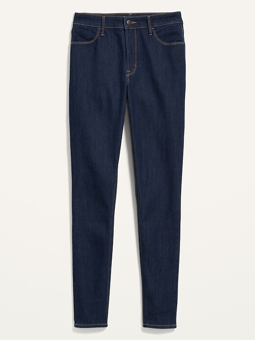 Image number 4 showing, High-Waisted Dark-Wash Super Skinny Jeans for Women