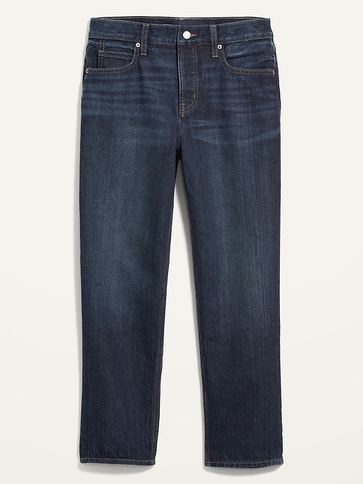Image number 4 showing, High-Waisted Button-Fly Slouchy Straight Cropped Jeans for Women