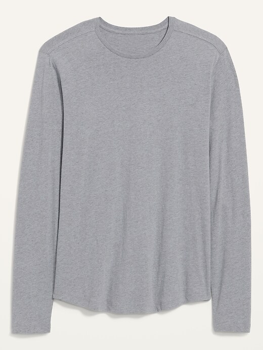 Image number 4 showing, Soft-Washed Long-Sleeve Curved-Hem T-Shirt