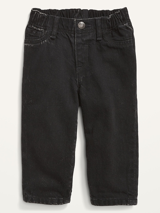 View large product image 1 of 2. Unisex Loose Black Jeans for Baby