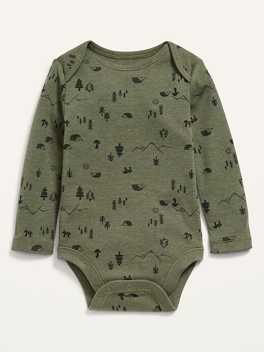 View large product image 1 of 2. Unisex Long-Sleeve Printed Bodysuit for Baby