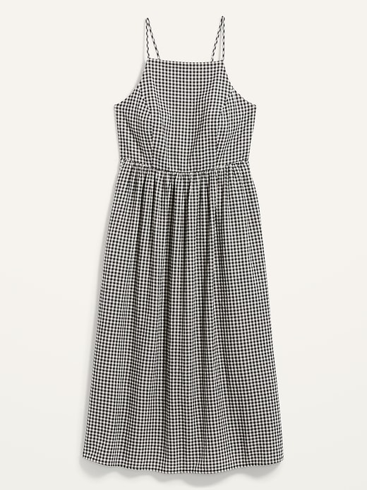 Fit & Flare Gingham Midi Cami Dress | Old Navy