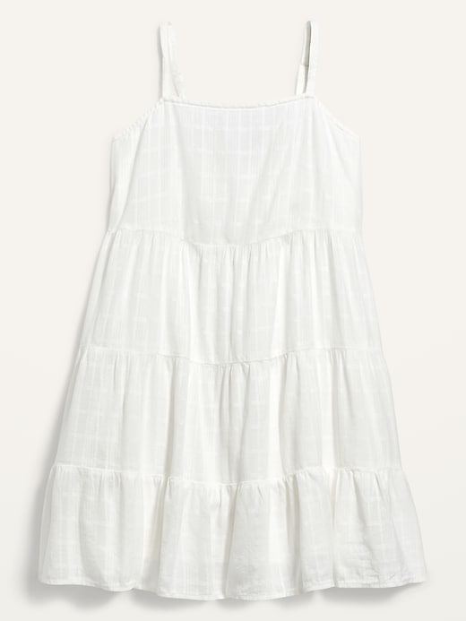 Image number 4 showing, Sleeveless Tiered Dobby Swing Dress