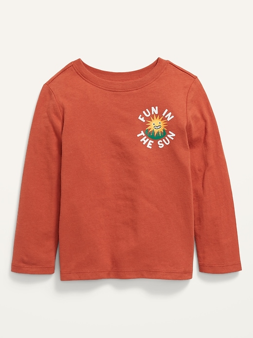 View large product image 1 of 2. Unisex Long-Sleeve Graphic T-Shirt for Toddler