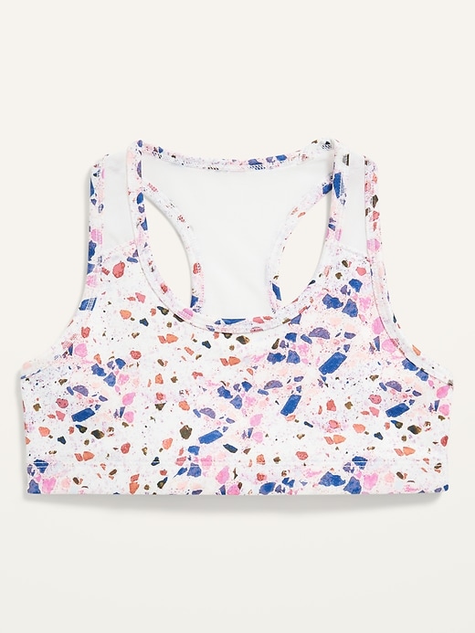 View large product image 2 of 3. Printed Racerback PowerPress Sports Bra for Girls