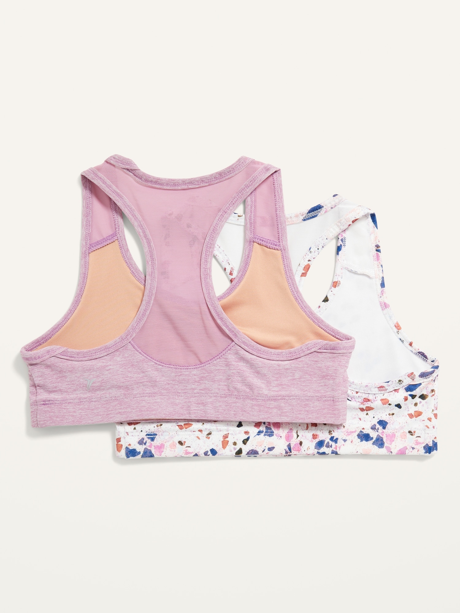 Old Navy - Go-Dry Double-Strappy PowerPress Sports Bra 2-Pack for Girls