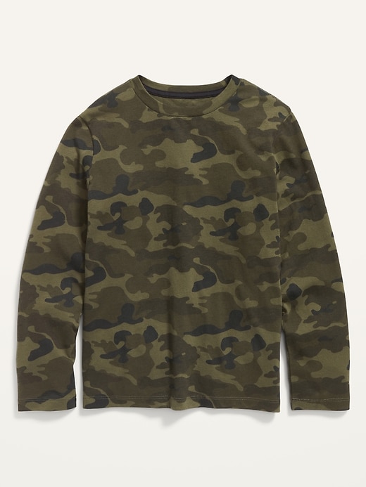 Softest Long-Sleeve Camo T-Shirt For Boys | Old Navy