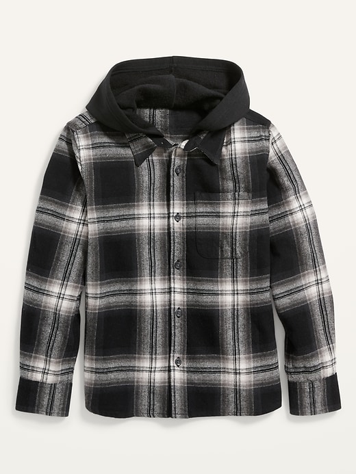 Old Navy Flannel Hoodie Pocket Shirt for Boys. 1