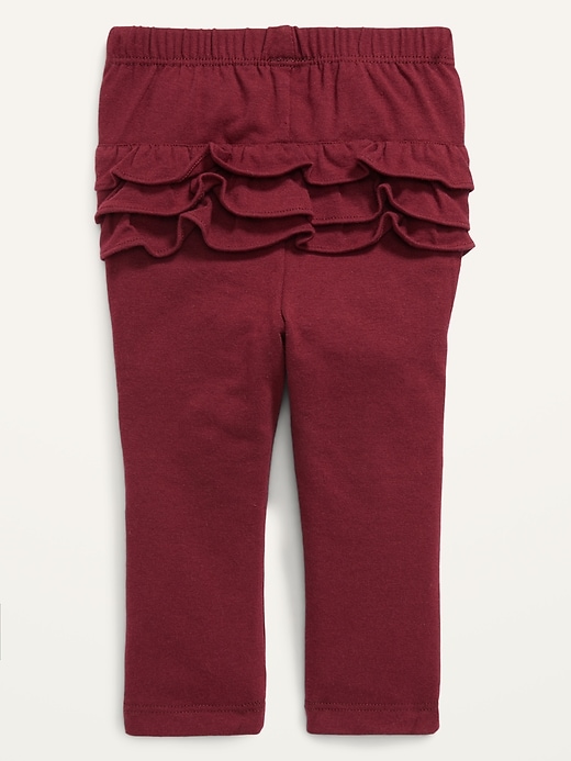 View large product image 2 of 2. Ruffled-Back Jersey Leggings for Baby