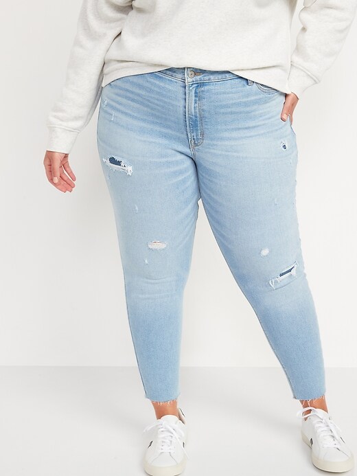 Image number 7 showing, Mid-Rise Rockstar Super Skinny Ripped Jeans for Women