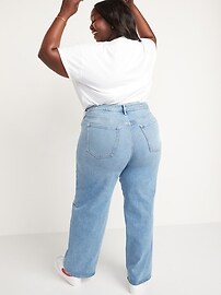 Extra High-Waisted Light-Wash Wide-Leg Jeans for Women
