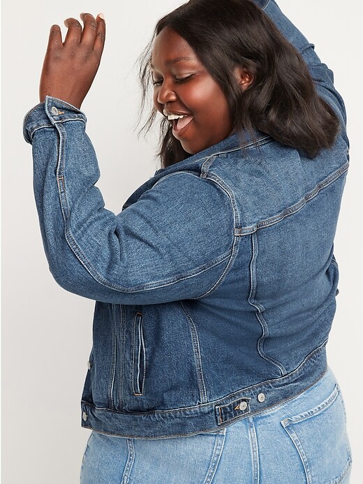 Image number 2 showing, Classic Medium-Wash Jean Jacket for Women