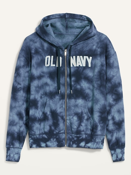 Logo-Graphic Specially-Dyed Zip-Front Hoodie | Old Navy