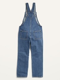 View large product image 4 of 4. Slouchy Straight Medium-Wash Jean Overalls for Girls